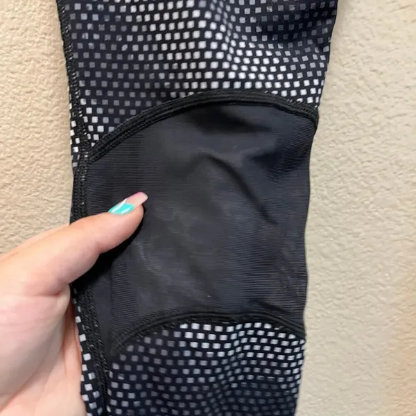 Nike Dri-Fit Speckled Black Compression Full Length Leggings Size Small - Image 6