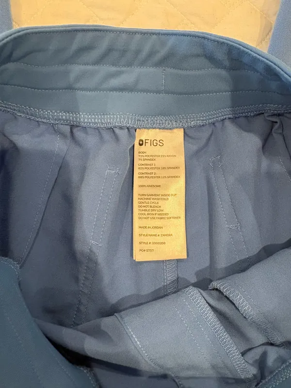 Light Blue FIGS Scrub Pants - Image 2