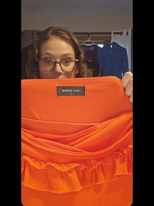 White Fox Bright Orange skirt - S - Image 2