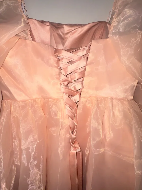 Babydoll Puff Sleeve Organza Dress - Image 3