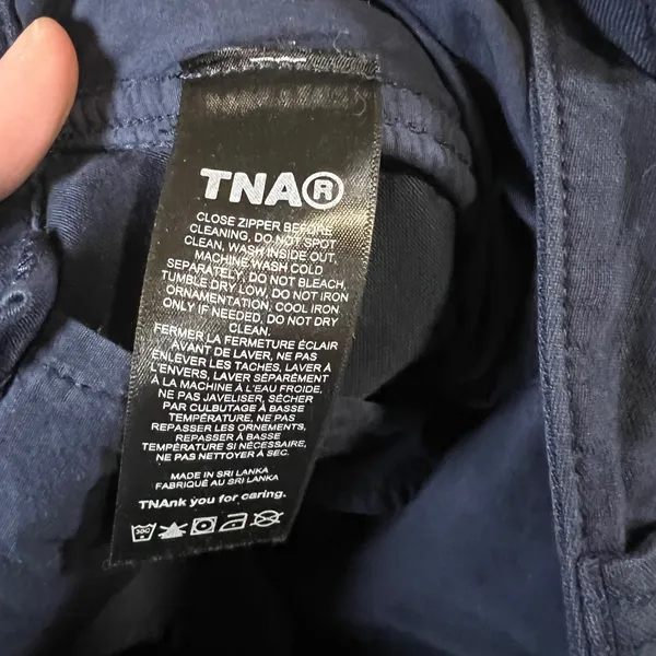 TNA Aritzia Surplus Division Navy Blue Cargo‎ Pants Wide Leg Women Size 4 - Image 10