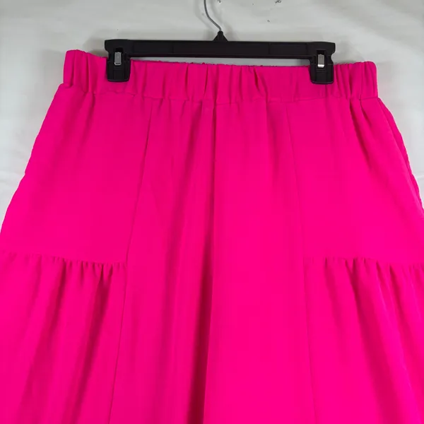 Cato Hot Pink Tiered Palazzo Pant Wide Leg Elastic Waist Lightweight Trouser Med - Image 7