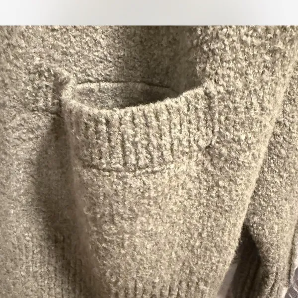 Universal Thread Geometric Zip Cardigan Sweater Heather Gray Black L - Image 4