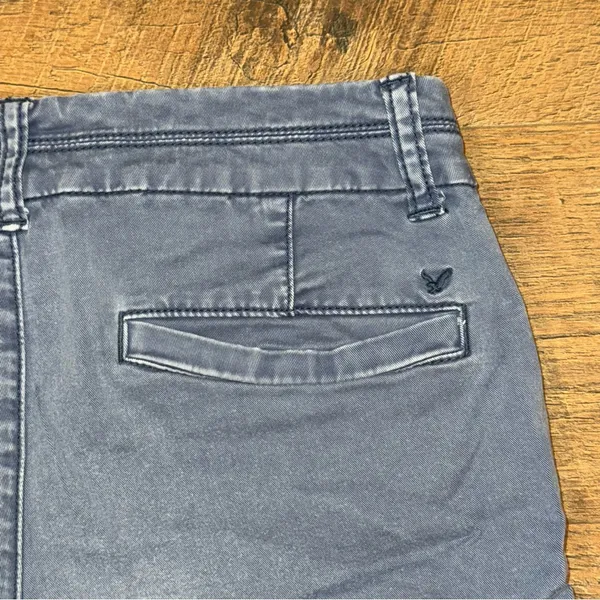 American Eagle Stretch Midi Khaki Shorts - Image 6