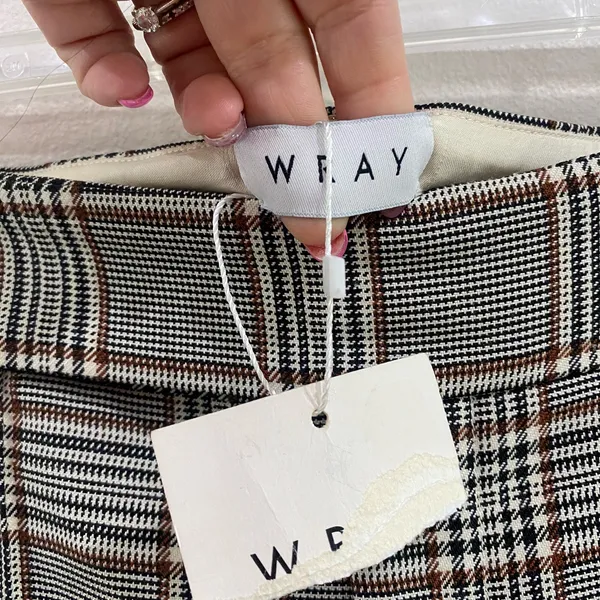 WRAY Jenae Check High Waist Trousers Plaid Suiting Pants Chic Sz‎ 4 - Image 6