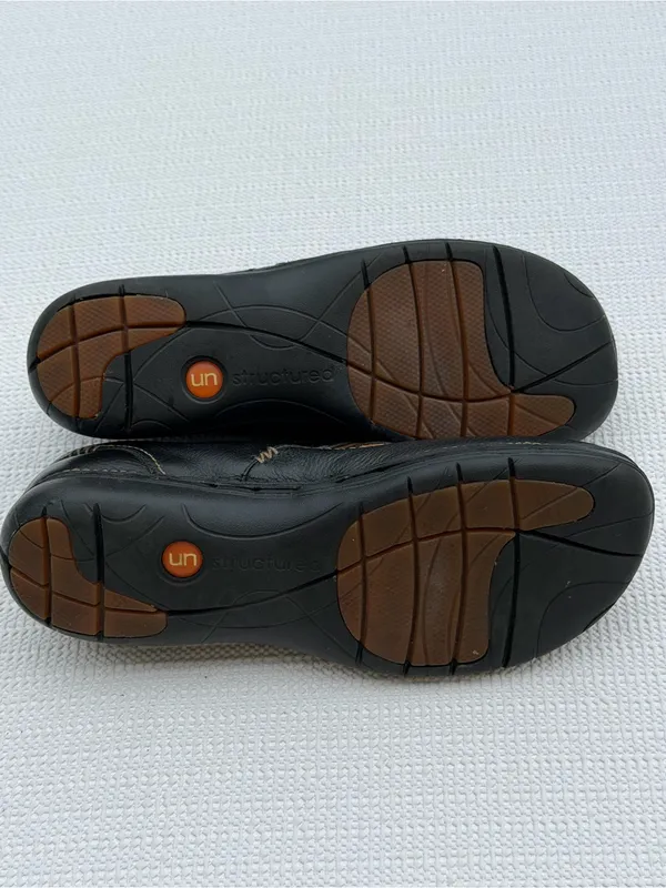 Clarks Unstructured Mary Jane Leather Comfort Shoes Black Women’s 7.5M - Image 6