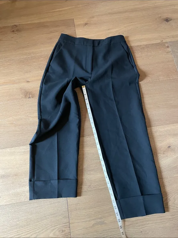 Abercrombie & Fitch High Rise Cuffed Tailored Straight Pants Size 28 Short - Image 12