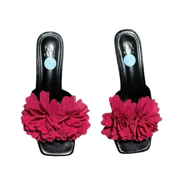 NEW NEW YORK & COMPANY Floral-Detail Mule Heel - Image 7