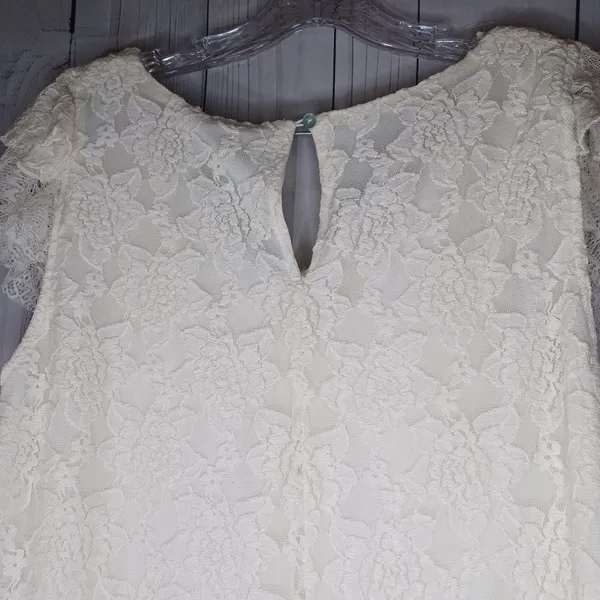 Umgee Bohemian Chic V-Neck Cottagecore Lace Mini Dress in Cream NWT - Image 10