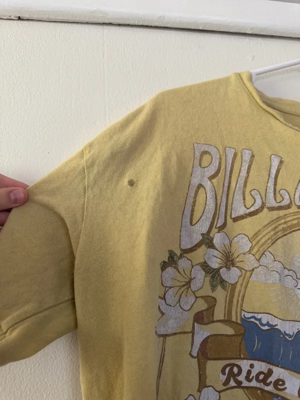 Yellow billabong oversized t shirt - Image 4