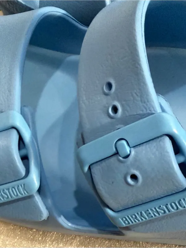 Birkenstock Sky Blue Double-Strap Slide Sandals - Image 5
