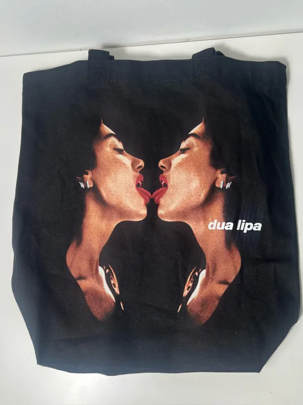 Dua Lipa Radical Optimism Tour Japan VIP Exclusive Black Canvas Tote Bag Merch - Image 4