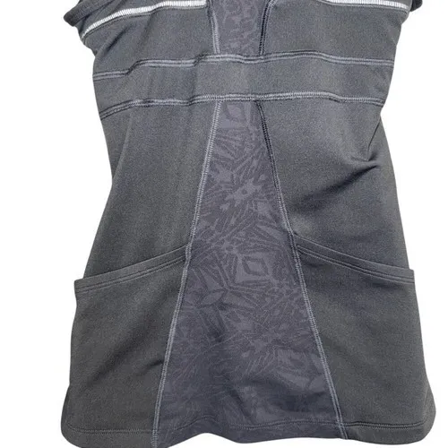 ATHLETA Black Racerback Tank Built In Bra Back Pockets Stretch Size Small‎ - Image 4