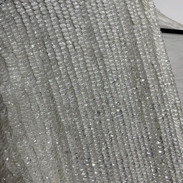 Retrofête Gabrielle Robe Sequins Wrap Mini Dress in Moonglow White Womens XS - Image 8