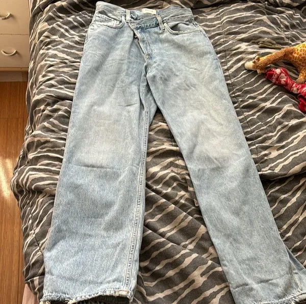 Agolde Suburbia Criss Cross High Waisted Upsized Jeans - Image 6