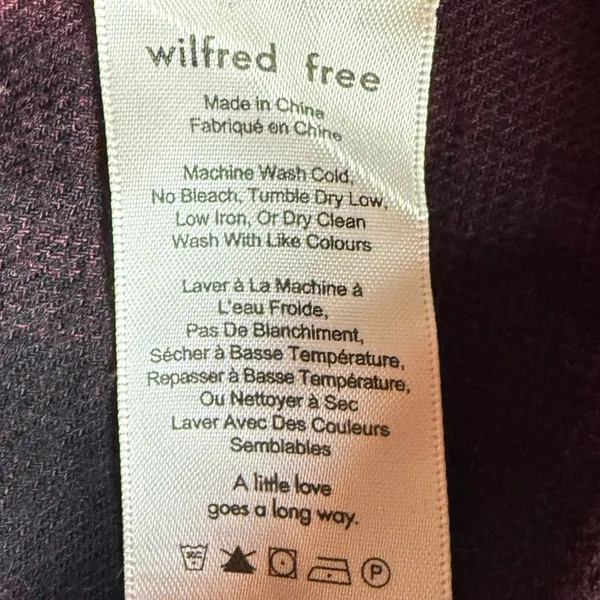 Aritzia Wilfred‎ Free Veronika Flannel Black Plaid Button Front Shirt Dress Sz S - Image 7