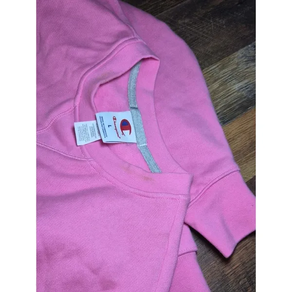 Barbiecore Champion Pink Crewneck Sweatshirt - Classic Large Pullover - Image 8