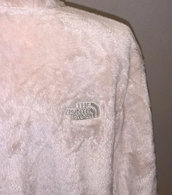 The North Face Osito Full Zip Up Fleece Sweatshirt Vintage White - Image 7