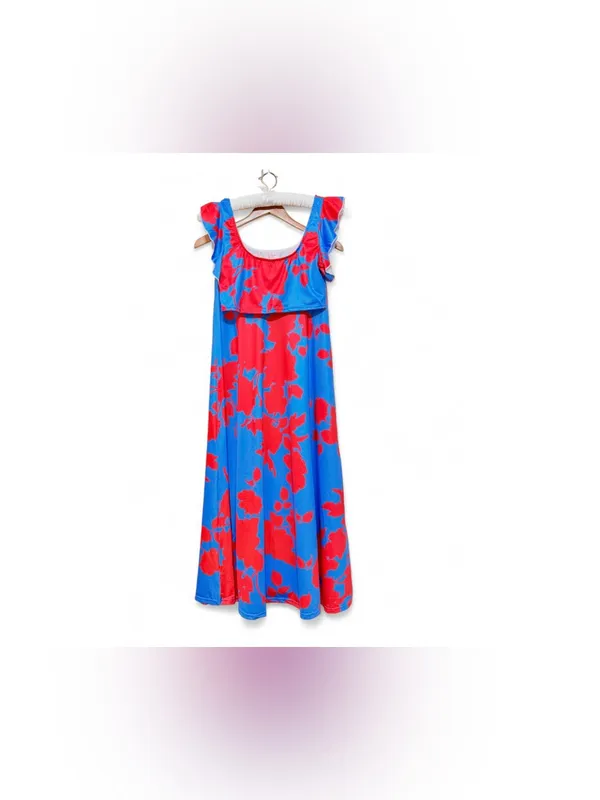 Amazon Women’s 2 piece Floral Print Crop Top & Maxi Size Small - Image 5