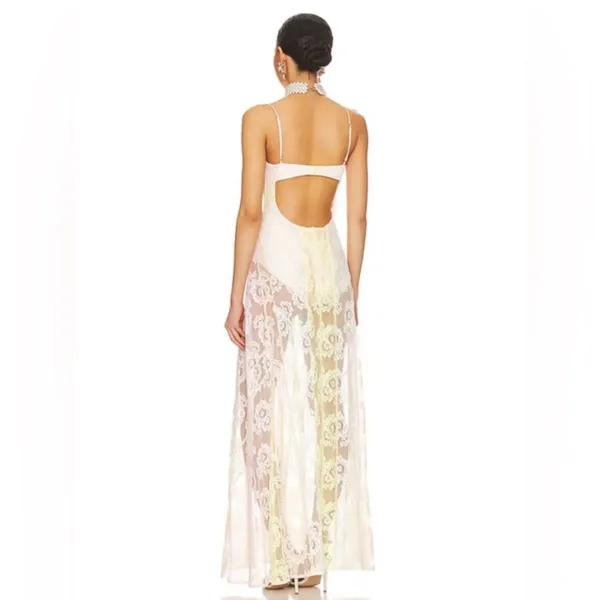 For Love And Lemons Blossom Maxi‎ Lace Dress Gown Women Multi S $359 - Image 4