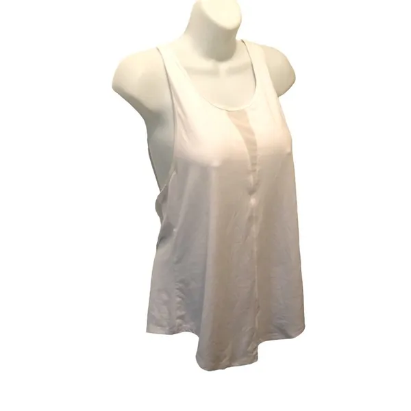 Zyia Active Effortless White Long Tank Size XXL Yoga Work Out Performance - Image 4