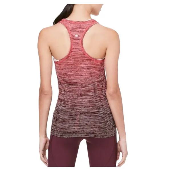Lululemon Swiftly Tech 2.0 Racerback Tank Top Women's Ombre Red Black Activewear - Image 2