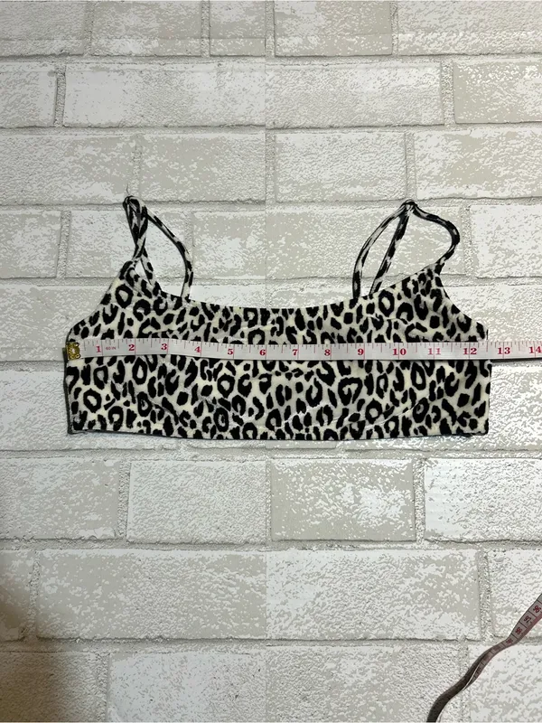 Triangl Black & Cream Leopard Bikini Top Only Size Small - Image 4
