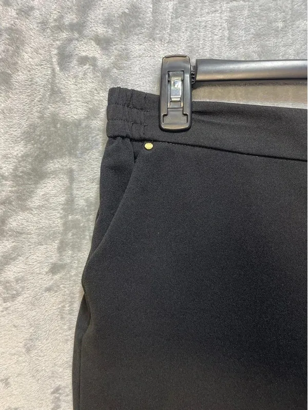 Anne Klein Womens Black Stretch Ankle Pants Size Large Pull On Elastic Waist - Image 4