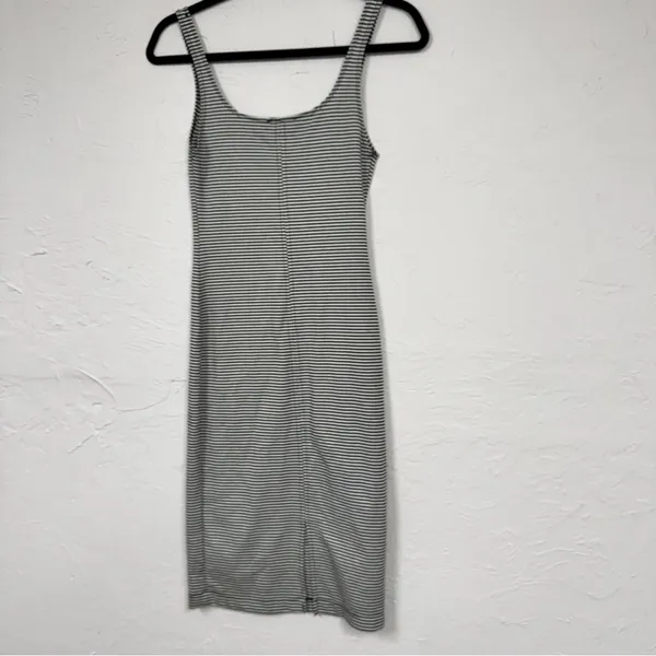 Zara Black White Striped Sleeveless Midi Tank Dress Womens S Nautical Beachy - Image 7