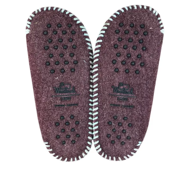 WOOLRICH Fleece-Lined Felt Slippers W's 9 Maroon Lightweight Indoor Cottagecoree - Image 6