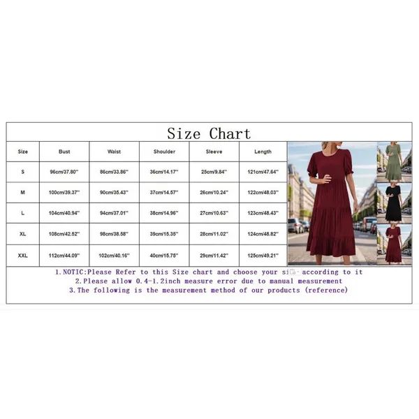 NEW Red Wine Tiered Ruffle Puff Sleeve Midi Dress M - Image 4