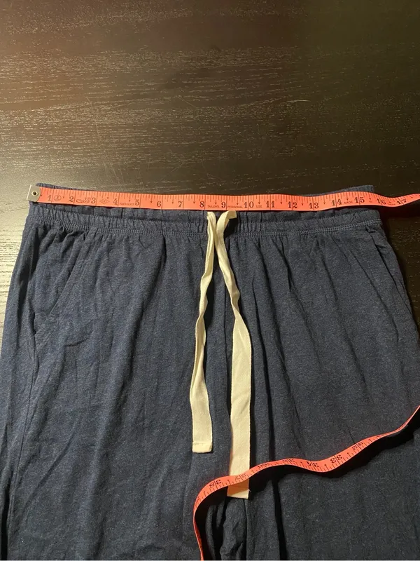Navy Lounge Pants with Drawstring Blue - Image 3