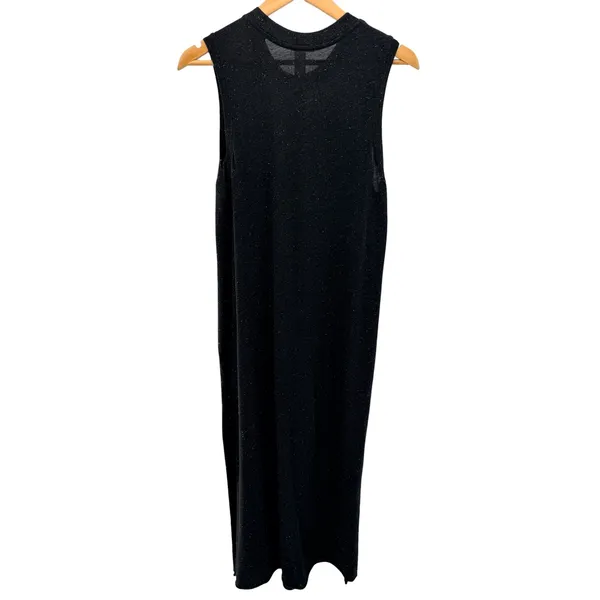 ATM Anthony Thomas Melillo Black Speckled‎ Maxi Pocket Jersey Tank Dress Large - Image 9