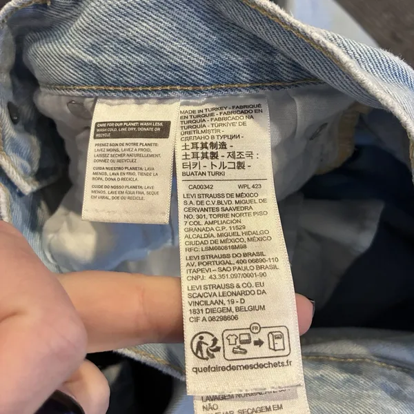 Levis Premium Big E 501 Original Fit Jeans Light Wash Denim Womens W27 L31 (30) - Image 8