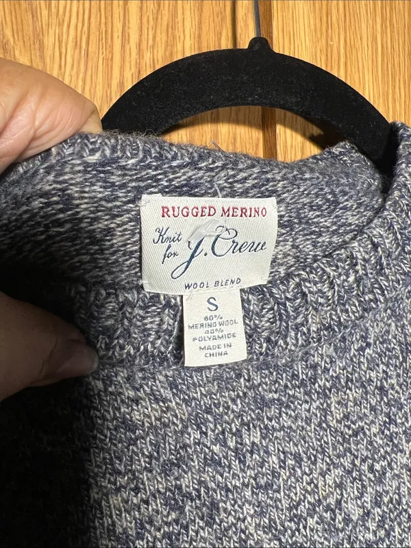J. Crew Heathered Charcoal Crewneck Sweater - Image 3