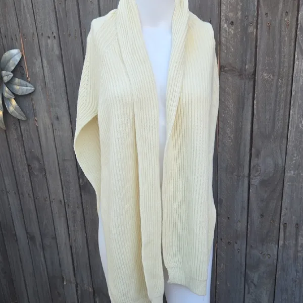 Free People Cream Knit Capa - Image 7
