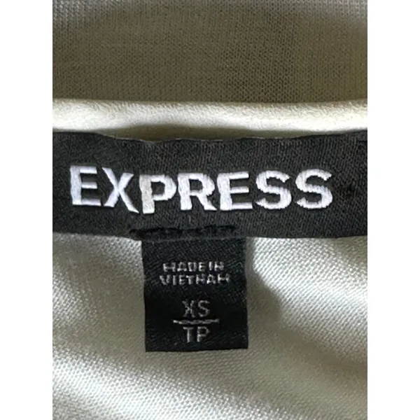 Express Striped Sleeveless Top V-Neck Career Casual Blouse XS - Image 4
