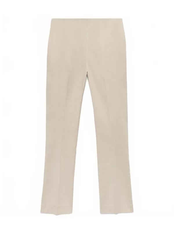 Mango Cotton Linen Flared Pants Beige Size 8/Large - Image 4