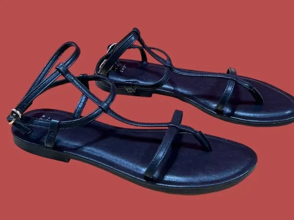 A new day tiffany matte black sandals strappy size 9.5 new - Image 2
