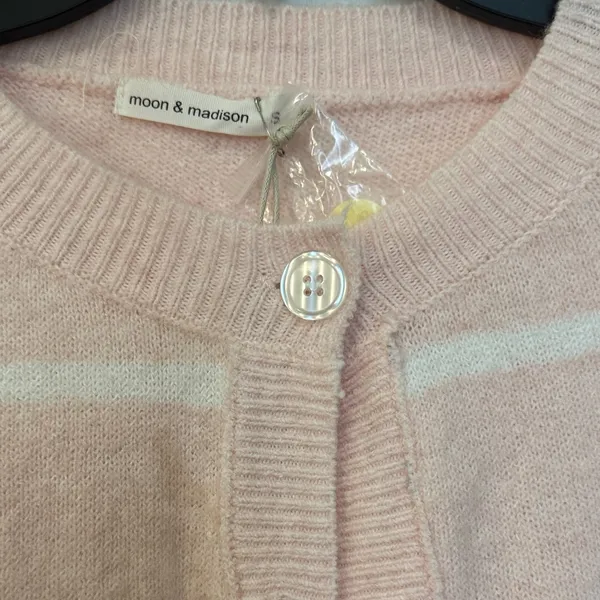Moon & Maddison - Pink Striped Women's Sweater - Image 2