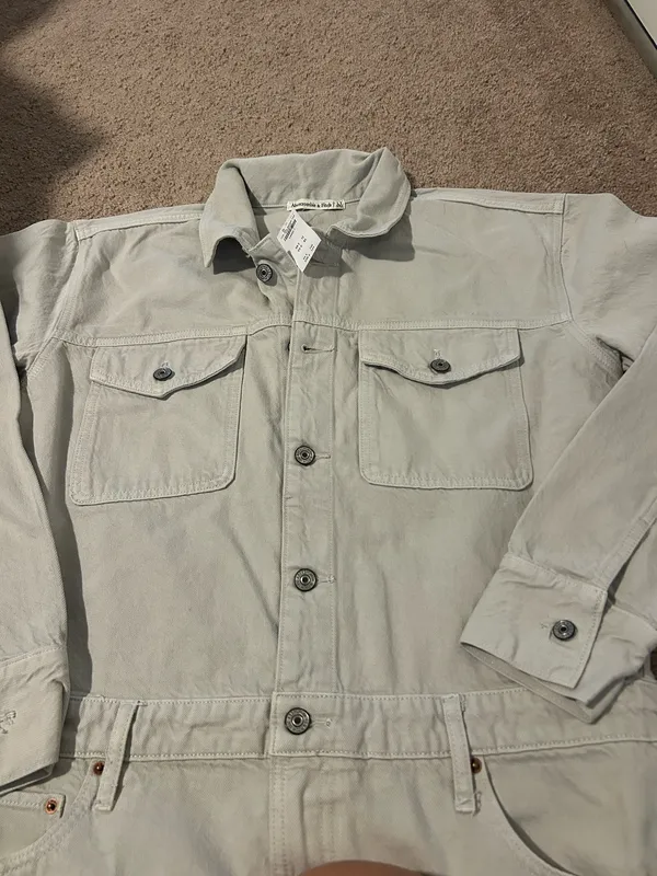 Abercrombie & Fitch Light Gray Shirt Dress - Image 5