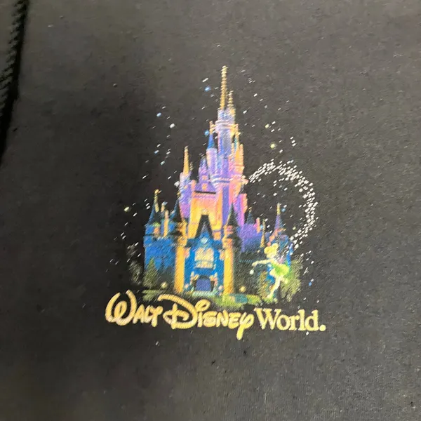 Walt Disney World Magic Castle Black Zip Jacket Size Medium - Image 4