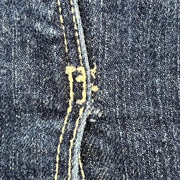 Abercrombie Y2K Low-Rise Mini Jean Skirt Sz‎ 27" Dark Wash Grunge Punk Ruehl 925 - Image 8