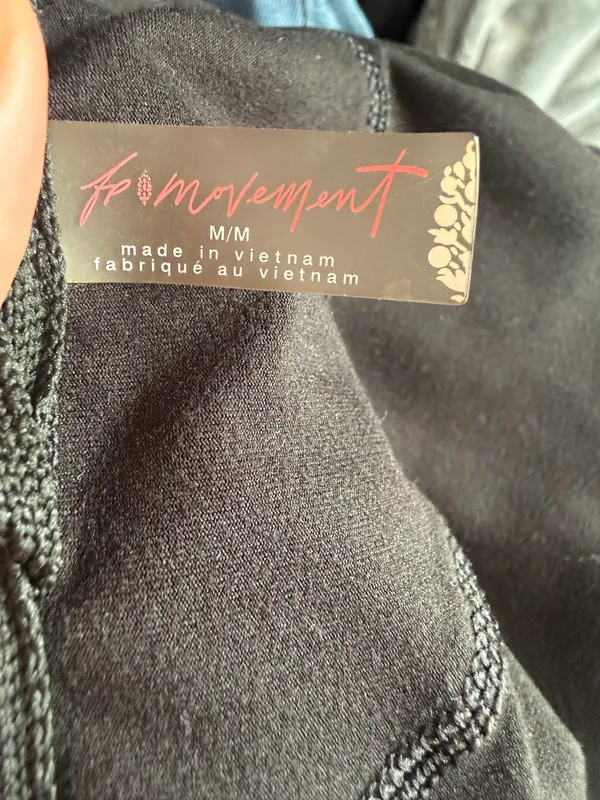 Free People Movement Black Double Corset Knit Cuffs Full Zip Hooded Jacket Medium. - Image 7