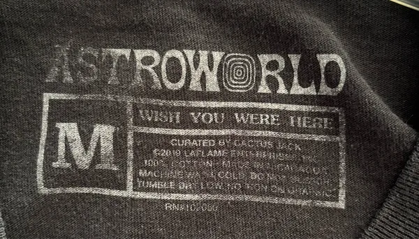 Cactus Jack by Travis Scott Astroworld Tour Tee 'Black' - Image 5