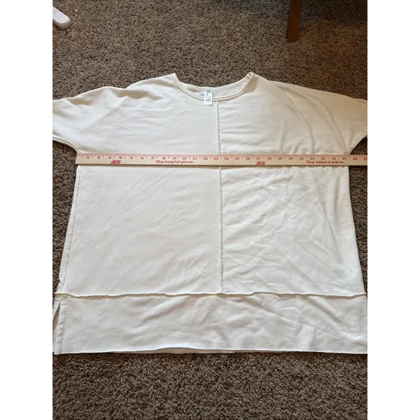 SPANX Perfect Length Dolman Sleeve Sweatshirt Top Soft White Heather Size M/M - Image 4