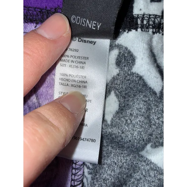 Disney Hocus Pocus Pajama Pants Women XL Purple Black Split Leg Jogger pj - Image 5