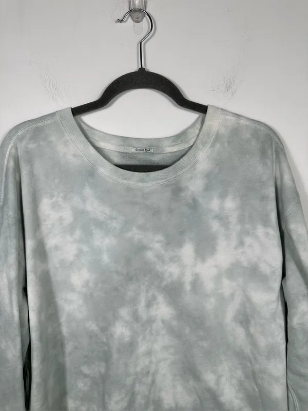Abercrombie & Fitch Tie Dye Crewneck Sweatshirt Green White Soft‎ A&F Large - Image 4