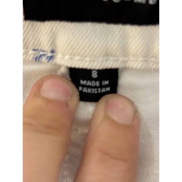 Free Assembly Womens Floral High Rise Straight Jeans Cream Size 8 Floral Print‎ - Image 4