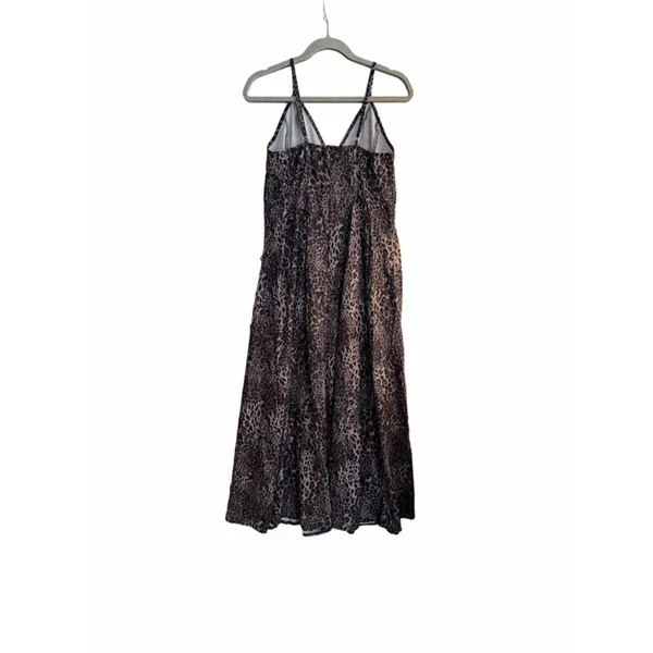 NEW Leopard Lightweight Spaghetti Strap Maxi Sun Dress M - Image 6
